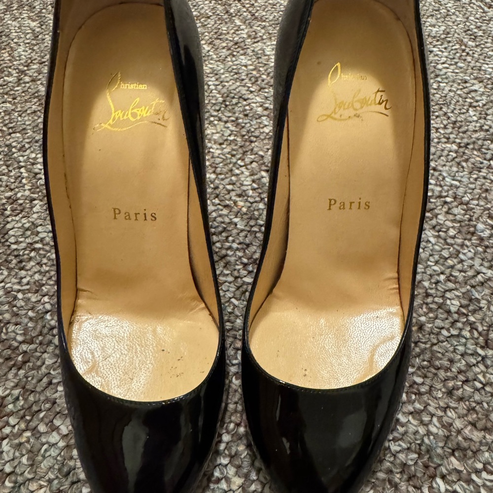 Christian Louboutin Black Patent Leather Heels